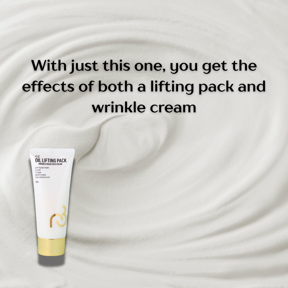 G2 Oil Lifting Mask Cream with Collagen 5 Peptides 8 Hyaluronic Acids Ceramides 50ml Anti-Aging Care for Firm Skin