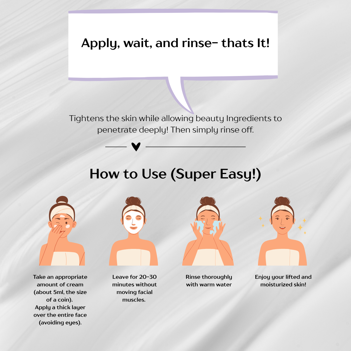 G2 Oil Lifting Mask Cream with Collagen 5 Peptides 8 Hyaluronic Acids Ceramides 50ml Anti-Aging Care for Firm Skin